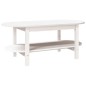 vidaXL Couchtisch Weiß 110x55x45 cm Massivholz Kiefer vidaXL Couchtisch Weiß 110x55x45 cm Massivholz Kiefer