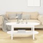 vidaXL Couchtisch Weiß 110x55x45 cm Massivholz Kiefer vidaXL Couchtisch Weiß 110x55x45 cm Massivholz Kiefer