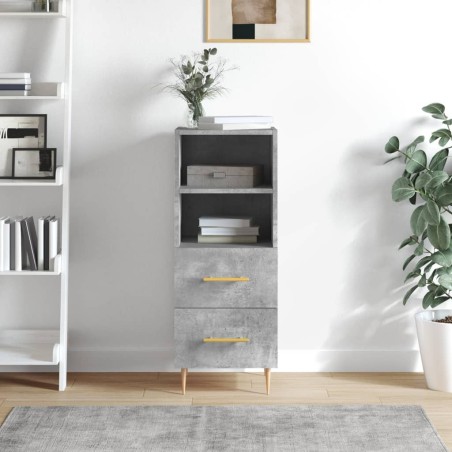 vidaXL Sideboard Betongrau 34,5x34x90 cm Holzwerkstoff