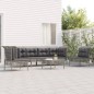 vidaXL 7-tlg. Garten-Lounge-Set mit Kissen Grau Poly Rattan vidaXL 7-tlg. Garten-Lounge-Set mit Kissen Grau Poly Rattan