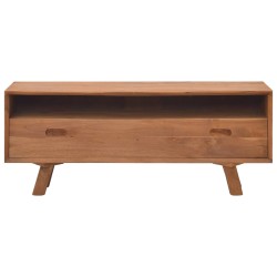 vidaXL TV-Schrank 110x30x45 cm Teak Massivholz
