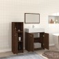 vidaXL 3-tlg. Badmöbel-Set Braun Eichen-Optik Holzwerkstoff vidaXL 3-tlg. Badmöbel-Set Braun Eichen-Optik Holzwerkstoff