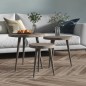 vidaXL 3-tlg. Beistelltisch-Set Grau MDF und Eisen vidaXL 3-tlg. Beistelltisch-Set Grau MDF und Eisen