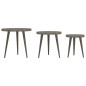 vidaXL 3-tlg. Beistelltisch-Set Grau MDF und Eisen vidaXL 3-tlg. Beistelltisch-Set Grau MDF und Eisen