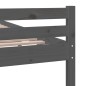 vidaXL Massivholzbett Grau 140x200 cm