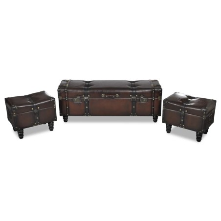vidaXL Sitztruhen-Set 3 Stk. Braun 