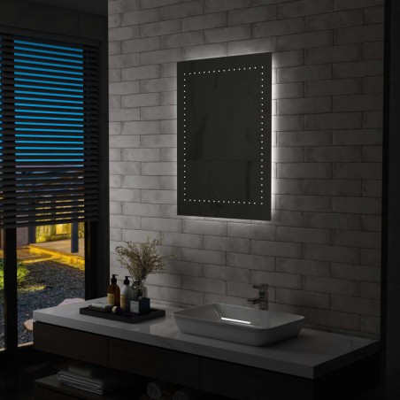 vidaXL Badezimmer-Wandspiegel mit LEDs 60x80 cm