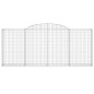 vidaXL Gabionen mit Hochbogen 10 Stk 300x30x120/140cm Verzinktes Eisen vidaXL Gabionen mit Hochbogen 10 Stk 300x30x120/140cm Verzinktes Eisen