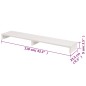 vidaXL TV-Schrank Holzwerkstoff 110x23,5x9 cm Weiß vidaXL TV-Schrank Holzwerkstoff 110x23,5x9 cm Weiß