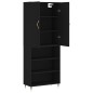 Highboard Schwarz 69,5x34x180 cm Holzwerkstoff Highboard Schwarz 69,5x34x180 cm Holzwerkstoff