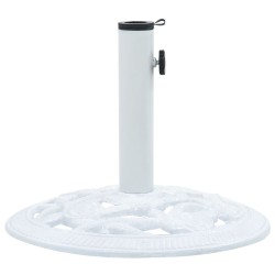 vidaXL Sonnenschirmständer Weiß 9 kg 40 cm Gusseisen