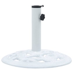 vidaXL Sonnenschirmständer Weiß 9 kg 40 cm Gusseisen