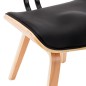 vidaXL Esszimmerstühle 4 Stk. Schwarz Bugholz und Kunstleder vidaXL Esszimmerstühle 4 Stk. Schwarz Bugholz und Kunstleder