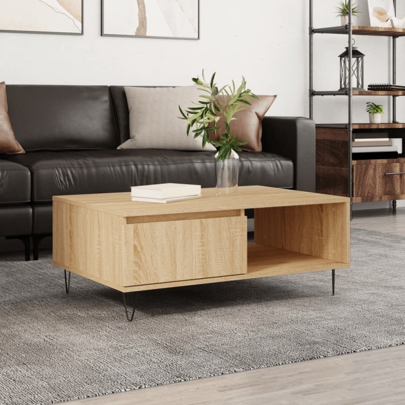 vidaXL Couchtisch Sonoma-Eiche 90x60x35 cm Holzwerkstoff vidaXL Couchtisch Sonoma-Eiche 90x60x35 cm Holzwerkstoff