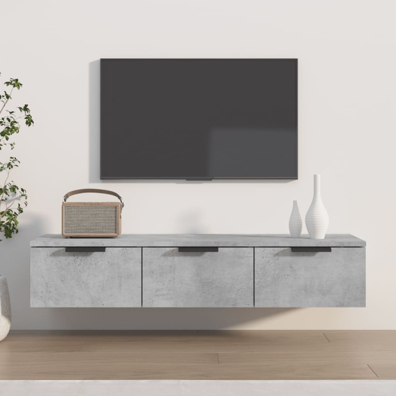vidaXL Wandschrank Betongrau 102x30x20 cm Holzwerkstoff vidaXL Wandschrank Betongrau 102x30x20 cm Holzwerkstoff