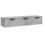 vidaXL Wandschrank Betongrau 102x30x20 cm Holzwerkstoff vidaXL Wandschrank Betongrau 102x30x20 cm Holzwerkstoff