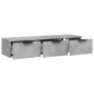 vidaXL Wandschrank Betongrau 102x30x20 cm Holzwerkstoff vidaXL Wandschrank Betongrau 102x30x20 cm Holzwerkstoff