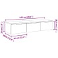 vidaXL Wandschrank Betongrau 102x30x20 cm Holzwerkstoff vidaXL Wandschrank Betongrau 102x30x20 cm Holzwerkstoff