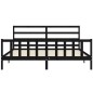 vidaXL Bettgestell mit Kopfteil Schwarz 180x200 cm Massivholz vidaXL Bettgestell mit Kopfteil Schwarz 180x200 cm Massivholz