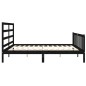 vidaXL Bettgestell mit Kopfteil Schwarz 180x200 cm Massivholz vidaXL Bettgestell mit Kopfteil Schwarz 180x200 cm Massivholz