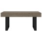 vidaXL Couchtisch Grau und Schwarz 90x45x40 cm MDF und Eisen