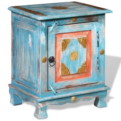 vidaXL Nachttisch Massiv Mangoholz Blau