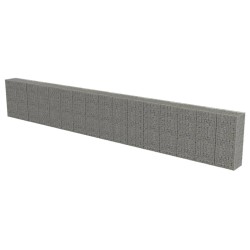 vidaXL Gabionenwand mit Abdeckung Verzinkter Stahl 900×50×150 cm