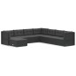 vidaXL 8-tlg. Garten-Lounge-Set mit Kissen Schwarz Poly Rattan vidaXL 8-tlg. Garten-Lounge-Set mit Kissen Schwarz Poly Rattan