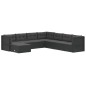 vidaXL 8-tlg. Garten-Lounge-Set mit Kissen Schwarz Poly Rattan vidaXL 8-tlg. Garten-Lounge-Set mit Kissen Schwarz Poly Rattan