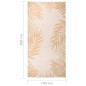 vidaXL Outdoor-Teppich Flachgewebe 100x200 cm Blattmuster vidaXL Outdoor-Teppich Flachgewebe 100x200 cm Blattmuster