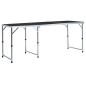 vidaXL Klappbarer Campingtisch Grau Aluminium 180 x 60 cm vidaXL Klappbarer Campingtisch Grau Aluminium 180 x 60 cm