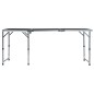 vidaXL Klappbarer Campingtisch Grau Aluminium 180 x 60 cm vidaXL Klappbarer Campingtisch Grau Aluminium 180 x 60 cm