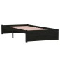 vidaXL Massivholzbett Schwarz 90x200 cm vidaXL Massivholzbett Schwarz 90x200 cm