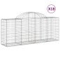 vidaXL Gabionen mit Hochbogen 18 Stk. 200x50x80/100cm Verzinktes Eisen vidaXL Gabionen mit Hochbogen 18 Stk. 200x50x80/100cm Verzinktes Eisen