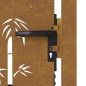 vidaXL Gartentor 105x130 cm Cortenstahl Bambus-Design vidaXL Gartentor 105x130 cm Cortenstahl Bambus-Design