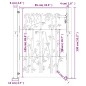vidaXL Gartentor 105x130 cm Cortenstahl Bambus-Design vidaXL Gartentor 105x130 cm Cortenstahl Bambus-Design