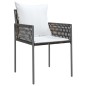 vidaXL 5-tlg. Garten-Essgruppe mit Kissen Poly Rattan und Stahl vidaXL 5-tlg. Garten-Essgruppe mit Kissen Poly Rattan und Stahl