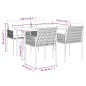 vidaXL 5-tlg. Garten-Essgruppe mit Kissen Poly Rattan und Stahl vidaXL 5-tlg. Garten-Essgruppe mit Kissen Poly Rattan und Stahl