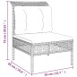 vidaXL 9-tlg. Garten-Lounge-Set mit Kissen Grau Poly Rattan vidaXL 9-tlg. Garten-Lounge-Set mit Kissen Grau Poly Rattan