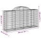 vidaXL Gabionen mit Hochbogen 4 Stk. 200x50x100/120cm Verzinktes Eisen vidaXL Gabionen mit Hochbogen 4 Stk. 200x50x100/120cm Verzinktes Eisen