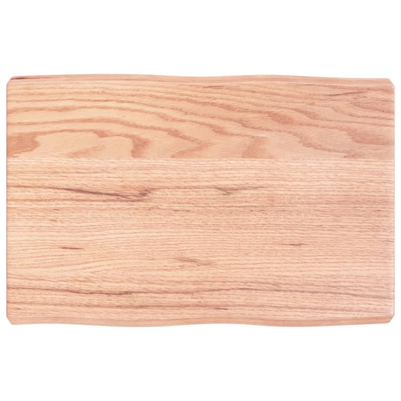 vidaXL Tischplatte 60x40x6 cm Massivholz Eiche Behandelt Baumkante vidaXL Tischplatte 60x40x6 cm Massivholz Eiche Behandelt Baumkante