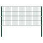 Zaunfeld mit Pfosten Eisen 17 x 0,8 m Grün Zaunfeld mit Pfosten Eisen 17 x 0,8 m Grün