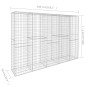 vidaXL Gabionenwand mit Abdeckung Verzinkter Stahl 300 x 50 x 200 cm vidaXL Gabionenwand mit Abdeckung Verzinkter Stahl 300 x 50 x 200 cm
