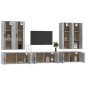 vidaXL 7-tlg. TV-Schrank-Set Betongrau Holzwerkstoff vidaXL 7-tlg. TV-Schrank-Set Betongrau Holzwerkstoff