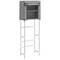 vidaXL Toilettenregal 2 Ablagen Grau 56x30x170 cm Eisen vidaXL Toilettenregal 2 Ablagen Grau 56x30x170 cm Eisen