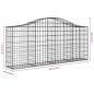 vidaXL Gabionen mit Hochbogen 9 Stk. 200x30x80/100 cm Verzinktes Eisen vidaXL Gabionen mit Hochbogen 9 Stk. 200x30x80/100 cm Verzinktes Eisen
