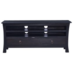vidaXL TV-Schrank Hellschwarzer Kaffee 100x30x45cm Massivholz Mahagoni