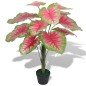 vidaXL Künstliche Caladium Pflanze mit Topf 85 cm Rot und Grün vidaXL Künstliche Caladium Pflanze mit Topf 85 cm Rot und Grün