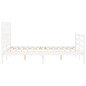 vidaXL Massivholzbett mit Kopfteil Weiß 140x190 cm vidaXL Massivholzbett mit Kopfteil Weiß 140x190 cm