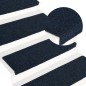 vidaXL Treppenmatten 15 Stk. Nadelvlies 65x21x4 cm Blau vidaXL Treppenmatten 15 Stk. Nadelvlies 65x21x4 cm Blau